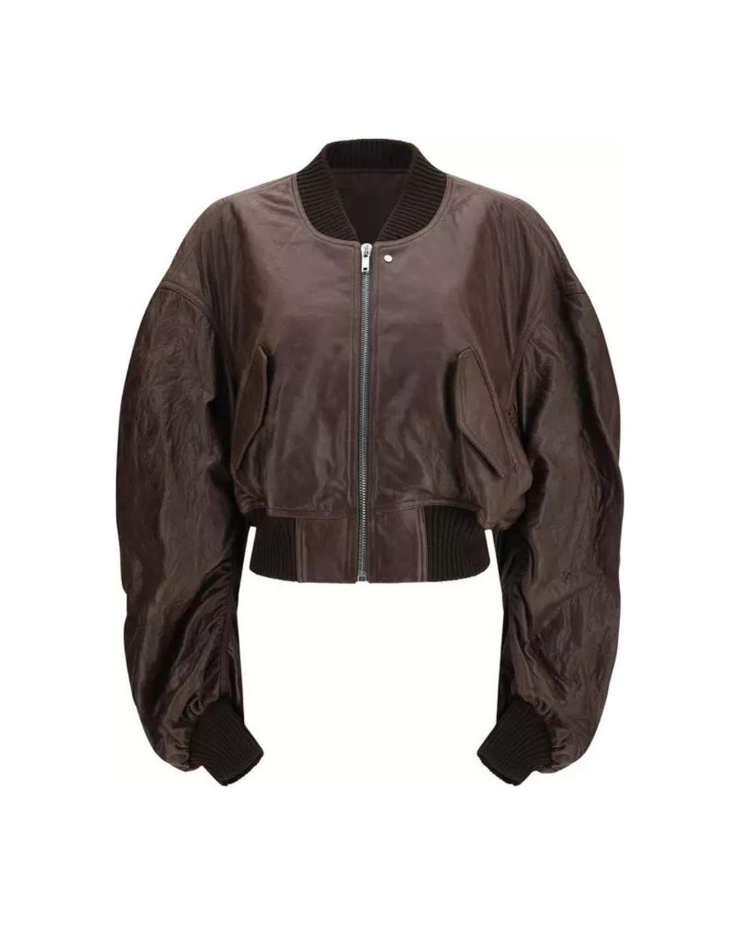 Rick Owens Leather Bos Taurus Bomber