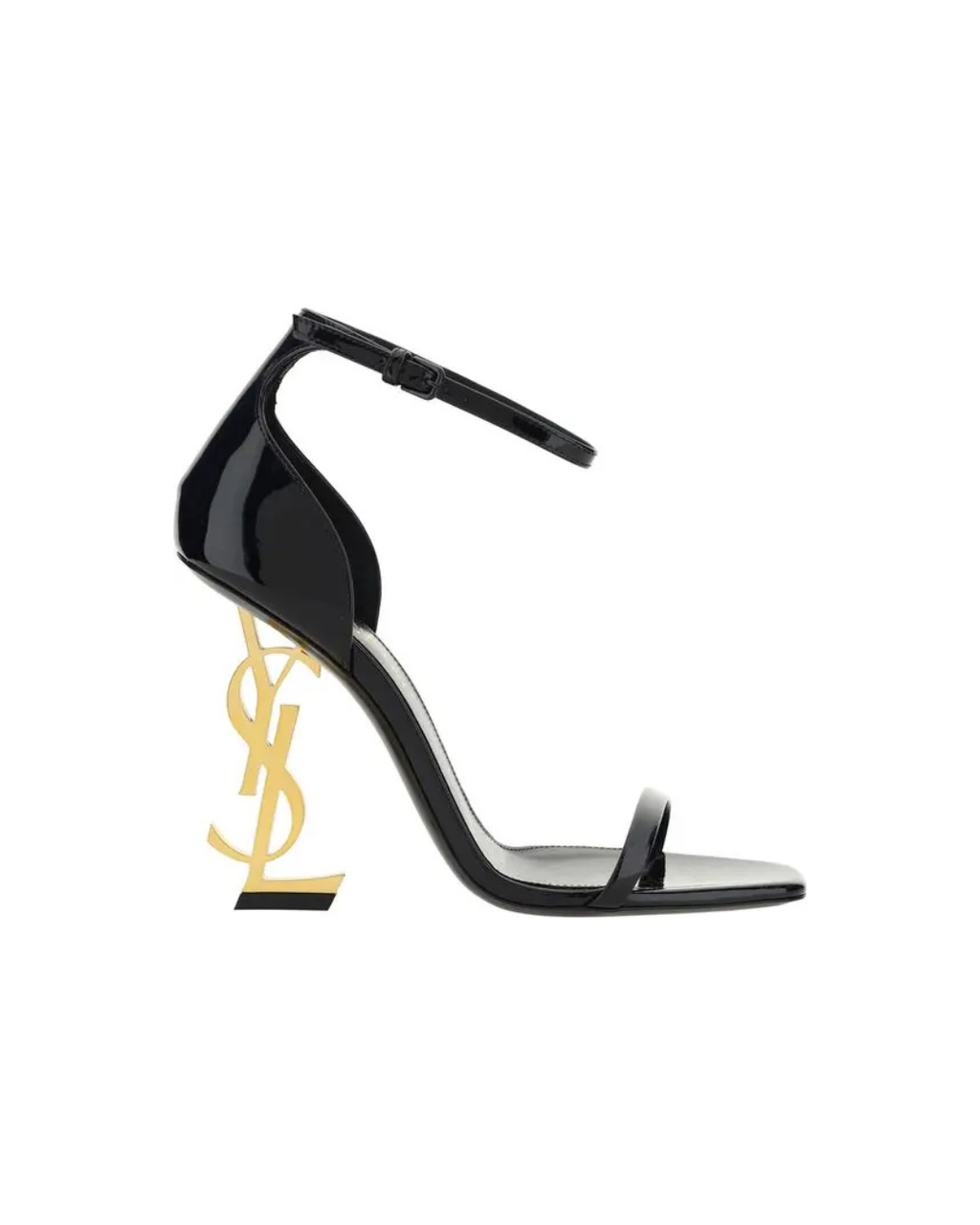 Saint Laurent Black Leather Stiletto