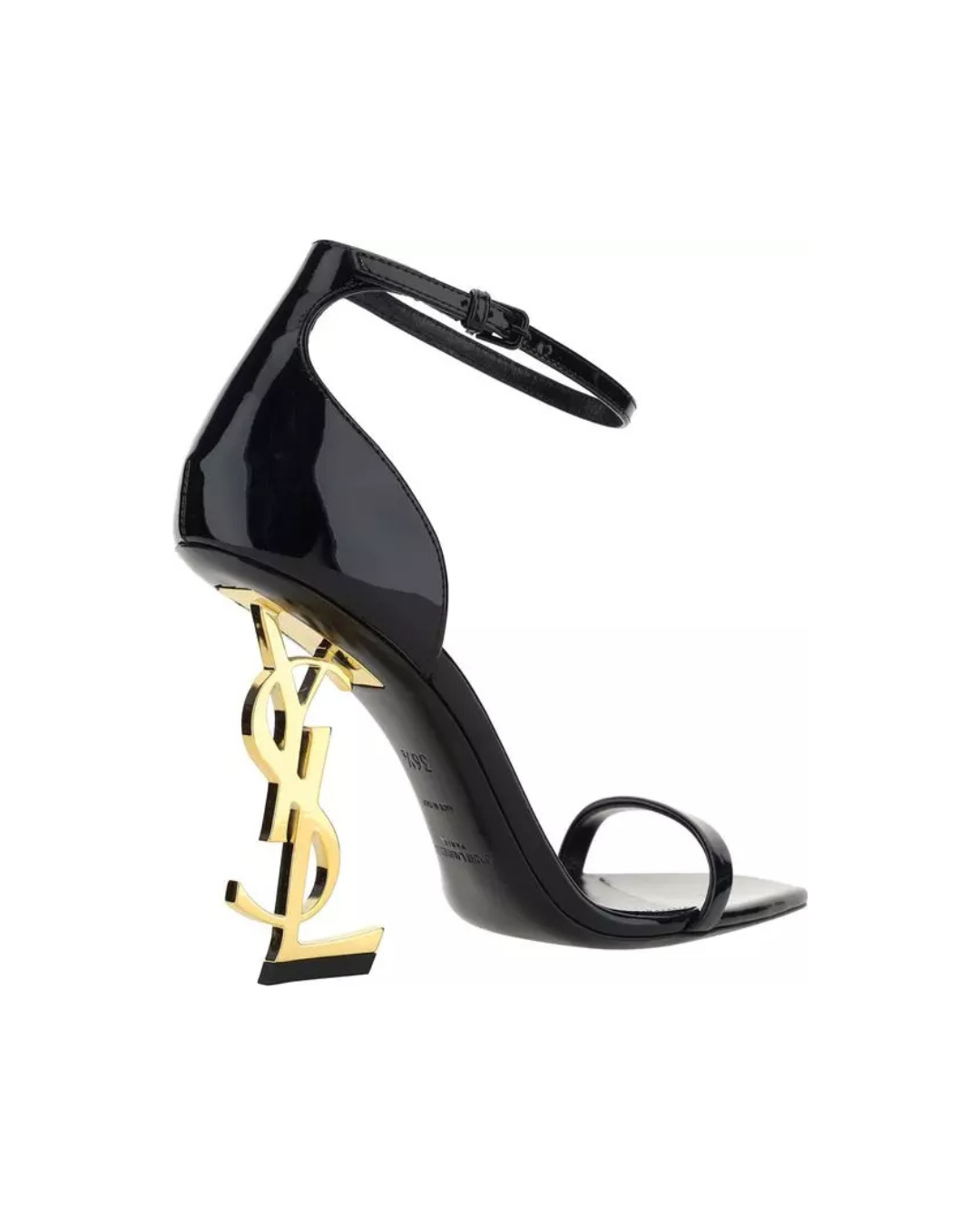 Saint Laurent Black Leather Stiletto